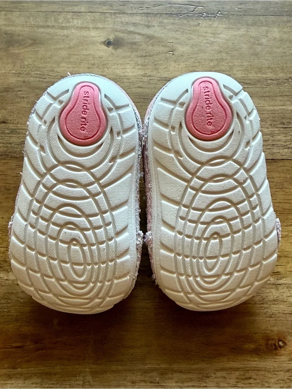 Stride Rite SM Mason Taupe Coral Sparkle Sneakers Size 3 NWOB